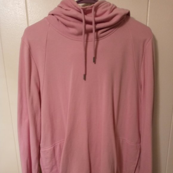 Under Armour Tops - Under Armour Pink Cowl neck Hoodie with terry fabric & Open Back Detail Size L